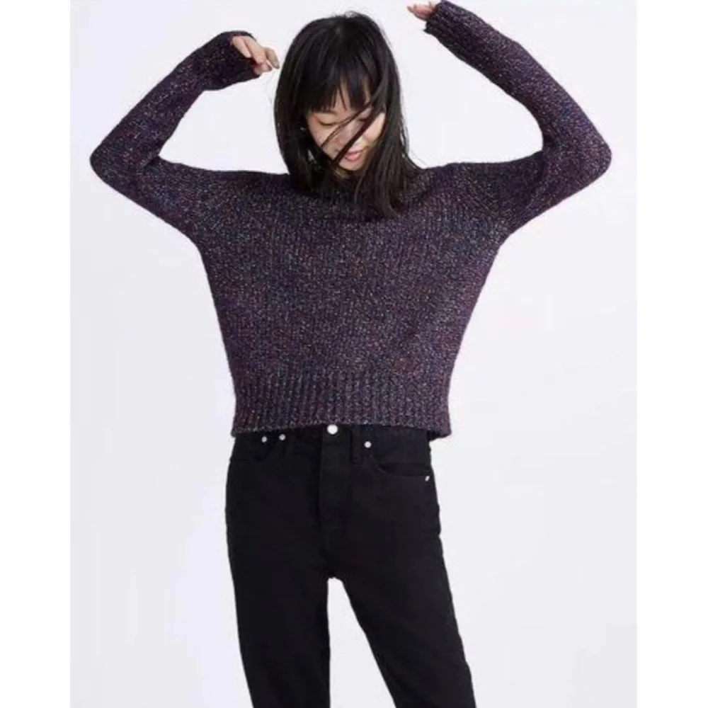 Madewell Shimmer Pullover Chunky Knit Sweater NWT - Picture 1 of 13